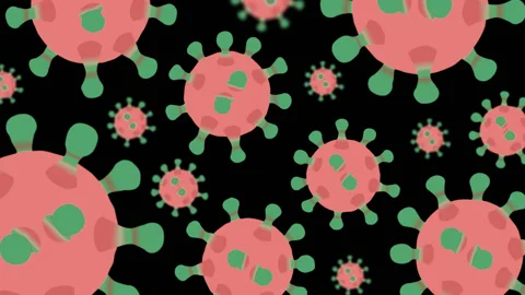 2D animation of coronavirus. alpha channel. Stock Footage 128595968