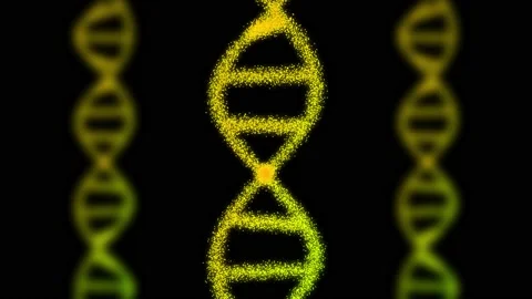 2D animation of DNA on a black background. 60FPS Video stock 141195557