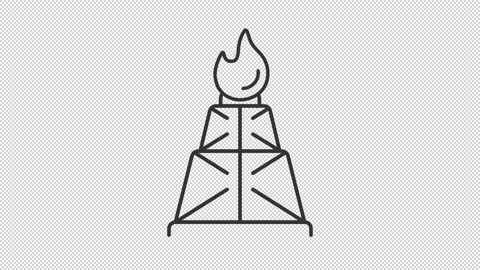 Drilling Rig Icon Stock Footage ~ Royalty Free Stock Videos | Pond5