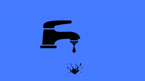 2d Animation of faucet water dripping | Stock Video | Pond5