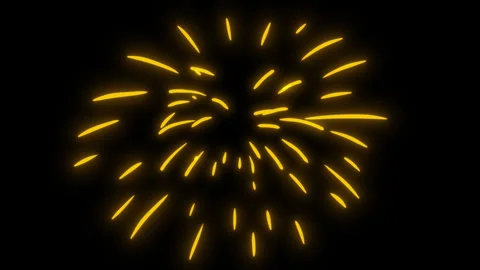 2d animation firework various color in cartoon doodle style. Stock Footage 292095962