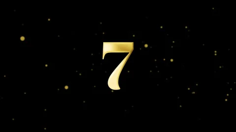 2D-Animation, Golden 7 Years, Anniversary, Birthday, Jubilee Stock Footage 281933201