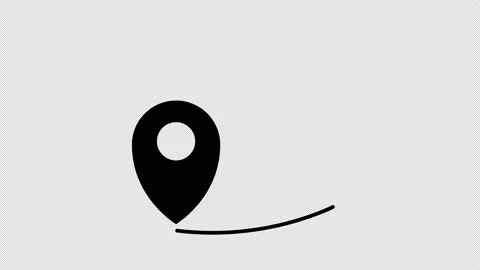 2d animation gps pointing pin icon for pointing Stock Footage 147694435