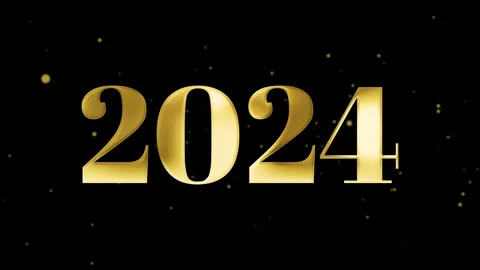 2D-Animation, Happy New Year 2024 Stock Footage 281934436
