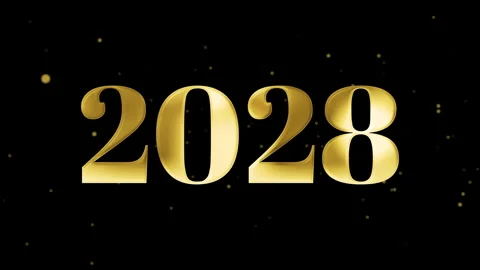 2D-Animation, Happy New Year 2028 Stock Footage 281935874