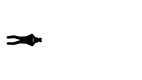 2d Animation of icon swimming man in flat design. 4k Stock Footage 144189850