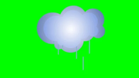 2d Animation motion graphics showing a cloud with raindrops. Rainy weather Stock Footage 129319764