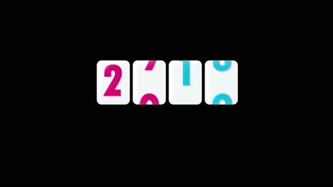 2D animation. number wheel rotation To Happy New Year in 2021 Видео 139599385