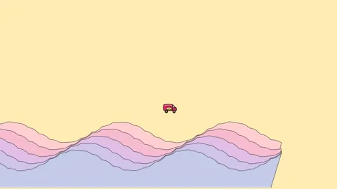 2D Animation Of Online Shopping Order And Delivery Van Journey To House Video stock 341756064
