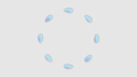 2d animation of particles moving in a circle. Video clip with alpha channel. Stock Footage 308072762