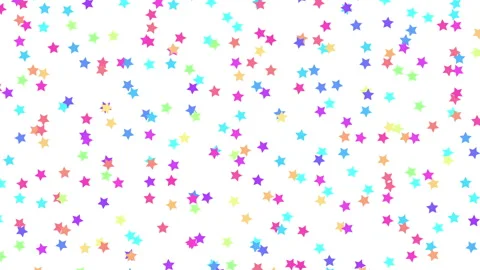 2D animation of random moving and rotating random colorize star shapes Stock Footage 259880390