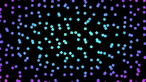 2D animation of random moving and rotating radial colorize square shapes pattern Stock Footage 259883833