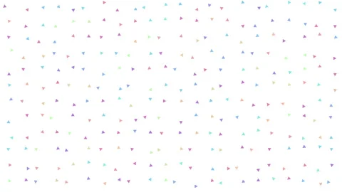 2D animation of random moving and rotating random colorize small triangle shapes Stock Footage 260136225