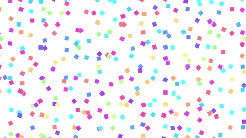 2D animation of random moving and rotating random colorize small square shapes Stock Footage 260322389