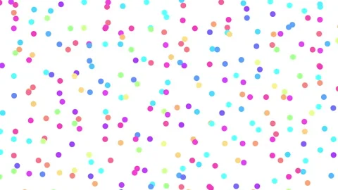 2D animation of random moving and rotating and random colorize small circles Stock Footage 260746053