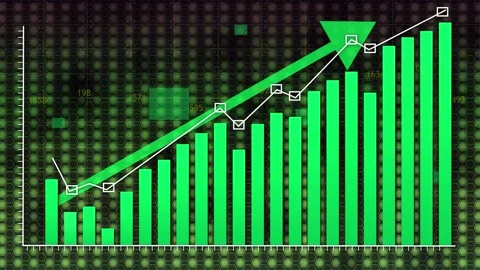 2D Animation stock graph chart rising ar... | Stock Video | Pond5