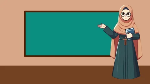 2d animation of teacher teaching in class Stock-Footage 277307497