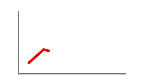 2D animation of an upward graph showing growth and progress Stock Footage 104490307