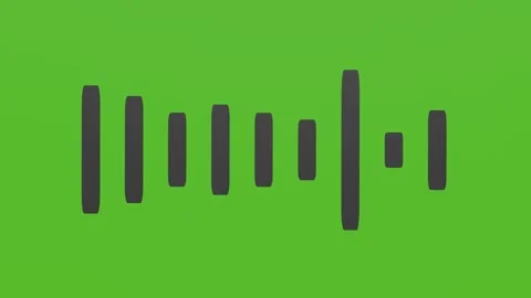 2d animation of a voice message on a green screen in close-up Stock Footage 281354162