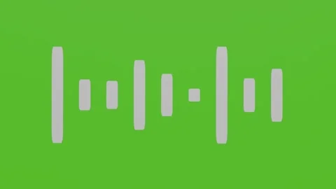 2D animation of white voice message on green screen close up Stock Footage 287346628