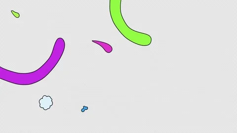 2d background animation of colourful stains transformation. Video clip with alph Video stock 301041722