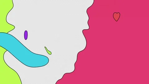 2d background animation of colourful stains transformation and transition. Video Video stock 301042050