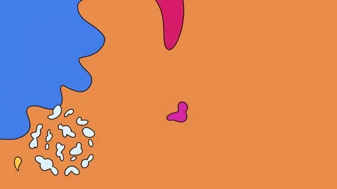 2d background animation of colourful stains transformation and transition. Video Video stock 301042117