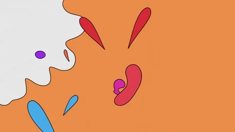 2d background animation of colourful stains transformation and transition. Video Video stock 301042177