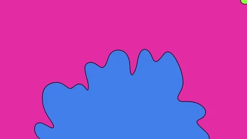 2d background animation of colourful stains transformation and transition. Video Video stock 301042239