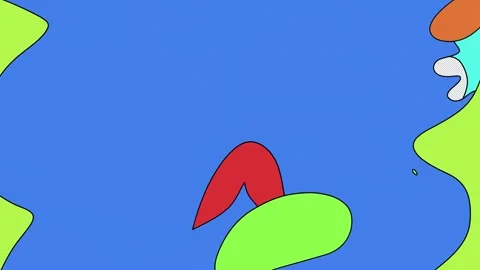 2d background animation of colourful stains transformation and transition. Video Video stock 301042252