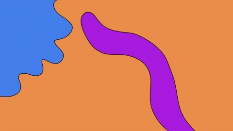 2d background animation of colourful stains transformation and transition. Video Video stock 301042345