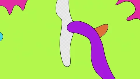 2d background animation of colourful stains transformation and transition. Video Video stock 301042356