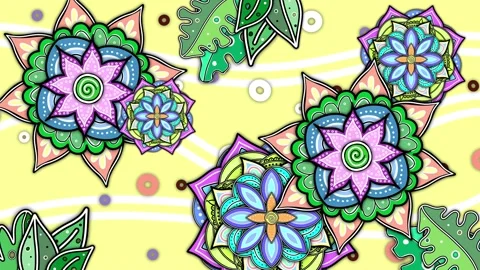 2d background drawing animation, flower colorful animation Stock Footage 263592728