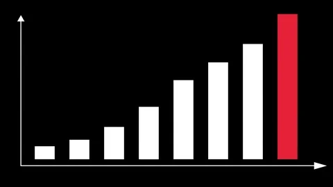 2d bar chart infographics black white red Vídeos de archivo 73774937