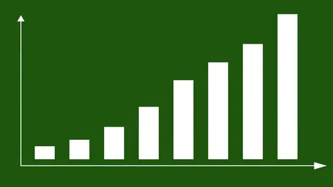 2d bar chart infographics green white Stock Footage 73774952