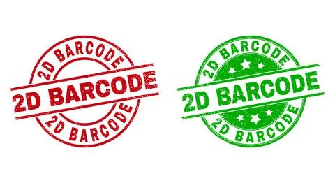 2D BARCODE Round Watermarks Using Corroded Texture 스톡 일러스트