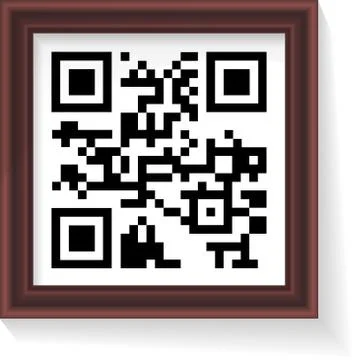 2D barcode whith frame. Vector illustration. 스톡 일러스트