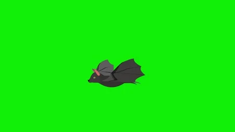 2d bat flying sky side view seamless looping screen animation 4k Stock Footage 279259896