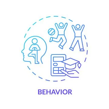 2D behavior gradient thin line icon concept イラスト素材