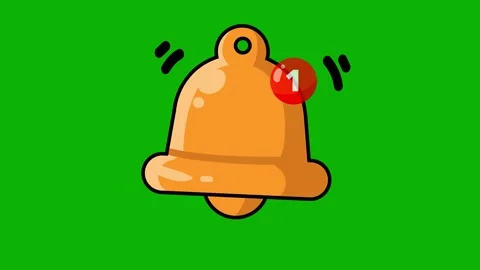 2d Bell icon green screen animation video. Video stock 316474763