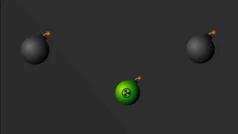 2D Bomb Explotions Stock Footage 131808322