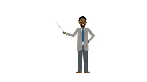 2d Businessman Character Stock Footage 258431044