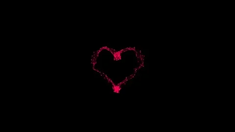 2D Calm Heart Hue Red 動画素材 322126922
