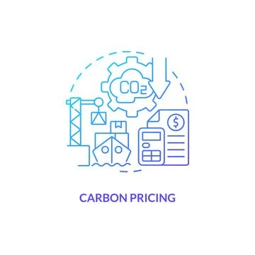 2D carbon pricing concept icon Illustrazione stock