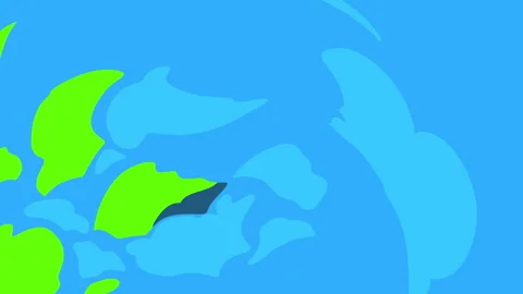 2D Cartoon Animation Smoke Explosion Transition on Green Screen 库存影片 344235965