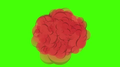 2D Cartoon Bomb Smoke Explosion Effect Stock Footage 155886386