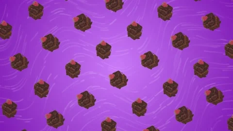 2d cartoon brownie rotating background Stock-Footage 212447307