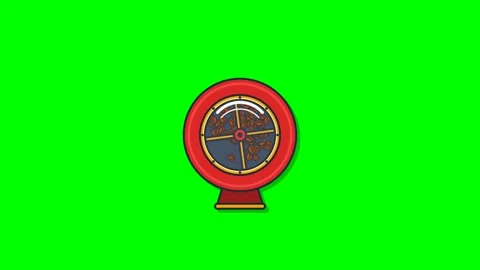 2D Cartoon Coffee Roasting Machine Drum Green Screen Stock Footage 344370857