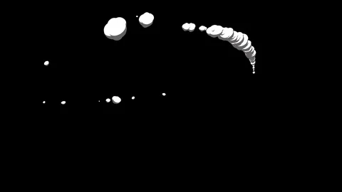 2d Cartoon FX Pack, 19 Smoke Elements with glow Video stock 107133491