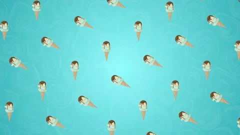 2d cartoon ice-cream background loop Stock-Footage 212445569